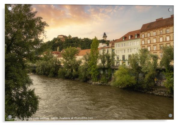 Panoramic view of Graz Acrylic by Sergio Delle Vedove