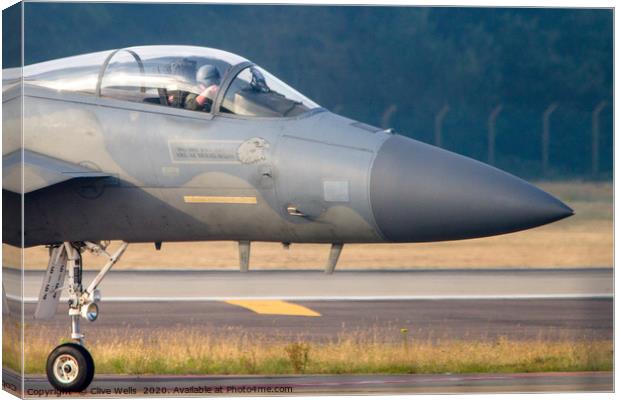 Front end of an F-15C Eagle Canvas Print by Clive Wells