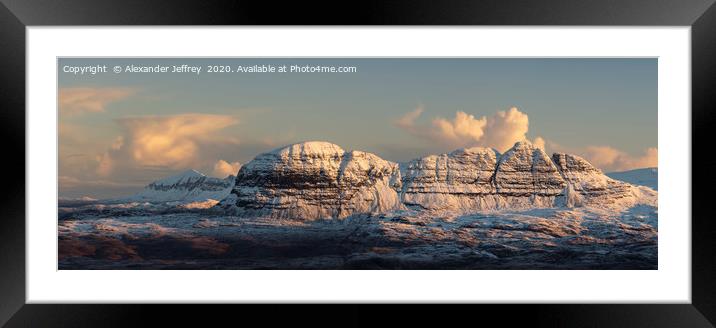 Suilven in Serenity Framed Mounted Print by Alexander Jeffrey