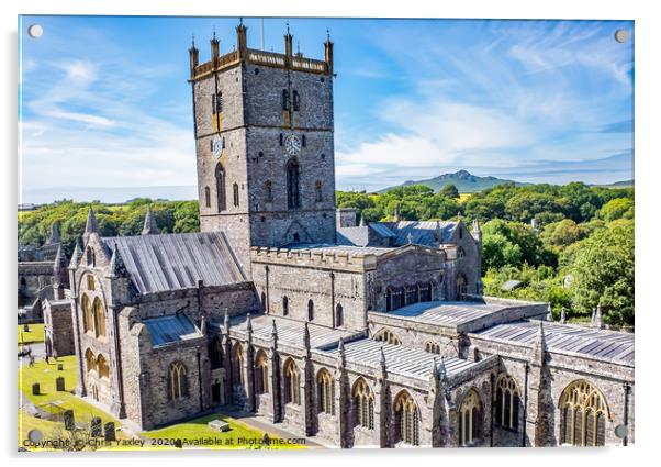 St Davids Cathedral, Wales Acrylic by Chris Yaxley