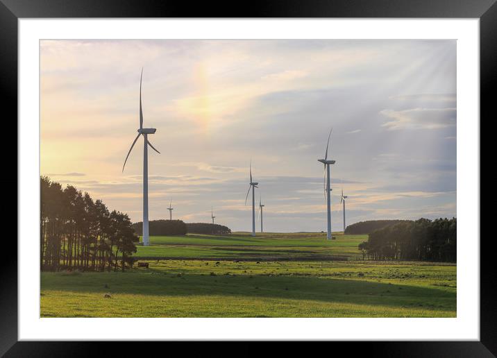Renewable Energy, Northumberland Framed Mounted Print by Simon Marlow