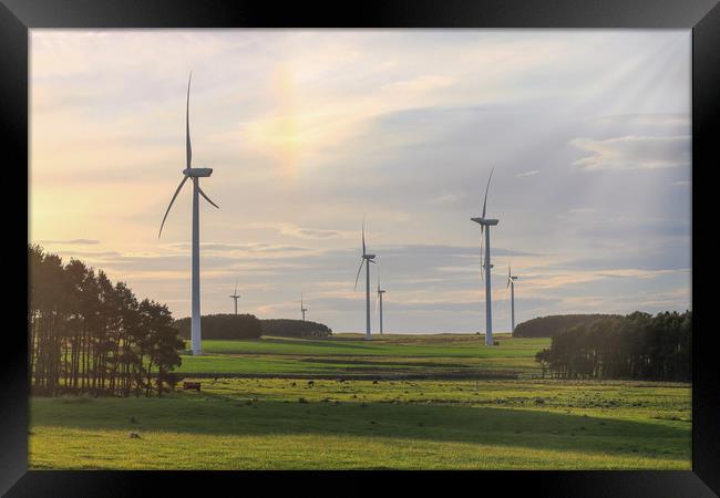 Renewable Energy, Northumberland Framed Print by Simon Marlow