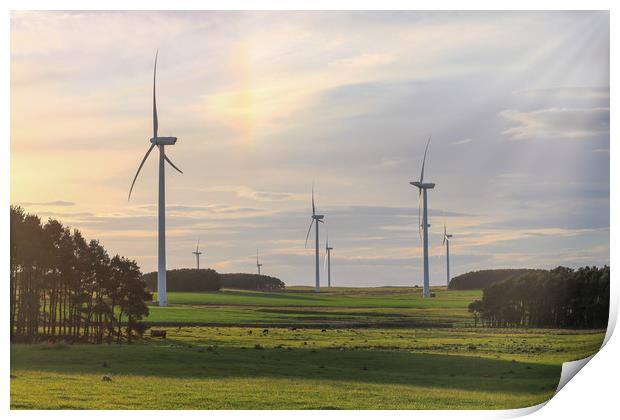 Renewable Energy, Northumberland Print by Simon Marlow