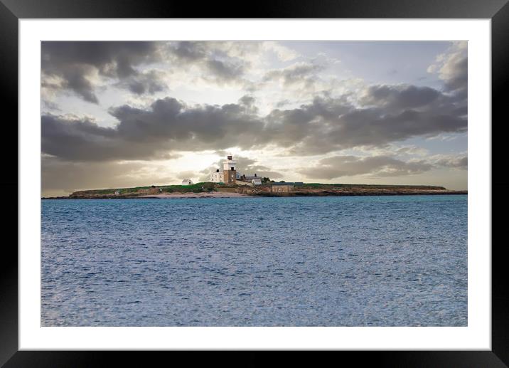 Lighthouse on Coquet Island, Northumberland Framed Mounted Print by Simon Marlow