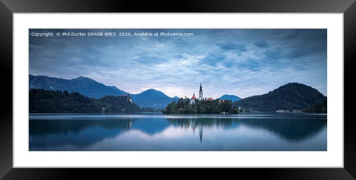 Lake Bled - Slovenia Framed Mounted Print by Phil Durkin DPAGB BPE4