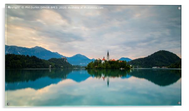 Dawn Over Lake Bled - Slovenia Acrylic by Phil Durkin DPAGB BPE4