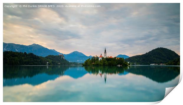 Dawn Over Lake Bled - Slovenia Print by Phil Durkin DPAGB BPE4