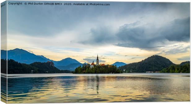 Lake Bled Reflections - Slovenia Canvas Print by Phil Durkin DPAGB BPE4