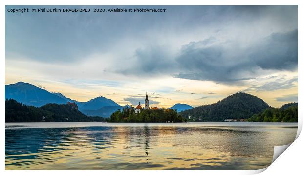 Lake Bled Reflections - Slovenia Print by Phil Durkin DPAGB BPE4