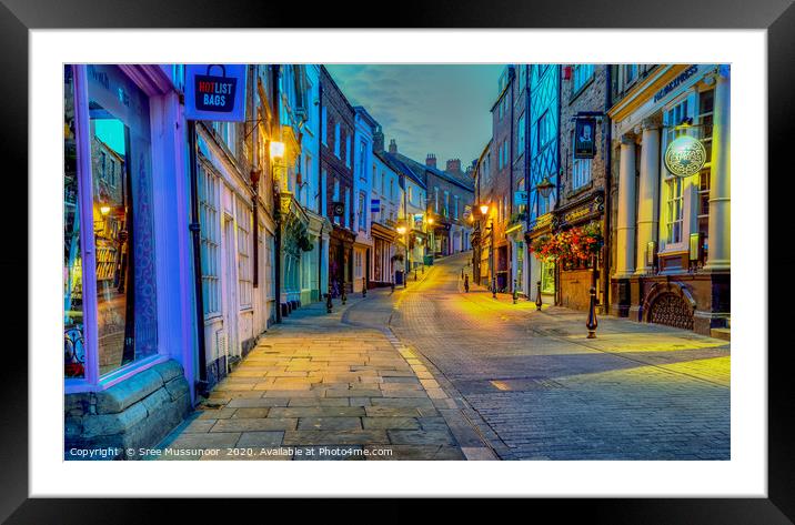 Durham city centre Framed Mounted Print by Sree Mussunoor