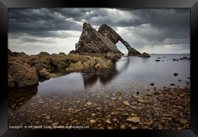 Bow Fiddle Rock Reflections Framed Print by Scotland's Scenery