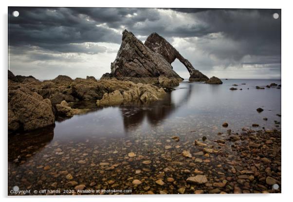 Bow Fiddle Rock Reflections Acrylic by Scotland's Scenery
