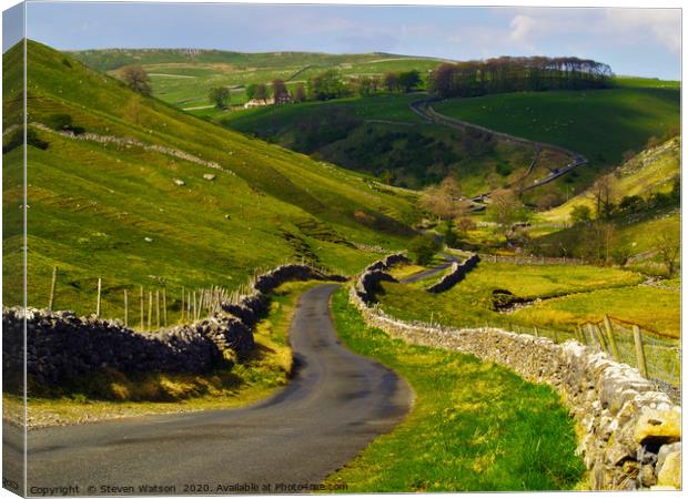 The Leyburn Road Canvas Print by Steven Watson