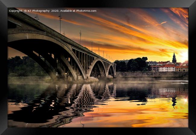 Dawn over Berwick Framed Print by K7 Photography