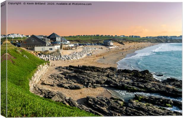 fistral beach newquay Canvas Print by Kevin Britland