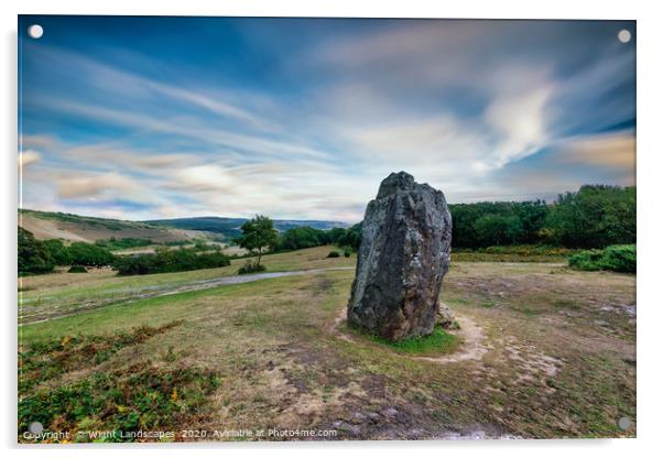 Mottistone Longstone Isle Of Wight Acrylic by Wight Landscapes