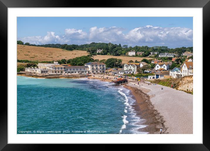 Freshwater Bay Beach Framed Mounted Print by Wight Landscapes