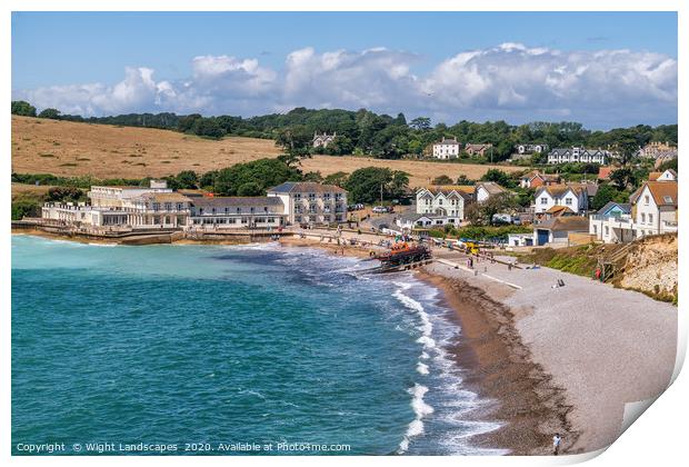 Freshwater Bay Beach Print by Wight Landscapes