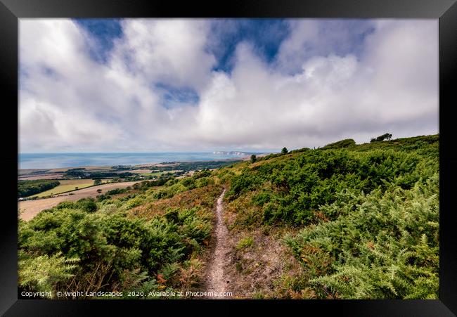 Mottistone Common Footpath Framed Print by Wight Landscapes