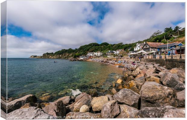 Summer At Steephill Cove Canvas Print by Wight Landscapes