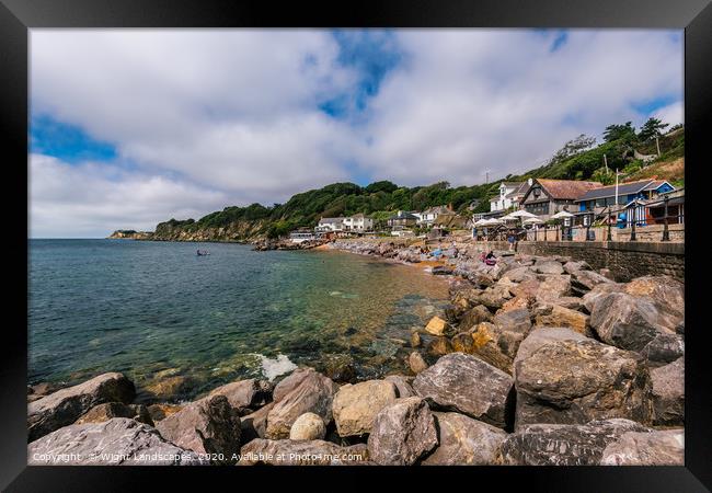 Summer At Steephill Cove Framed Print by Wight Landscapes