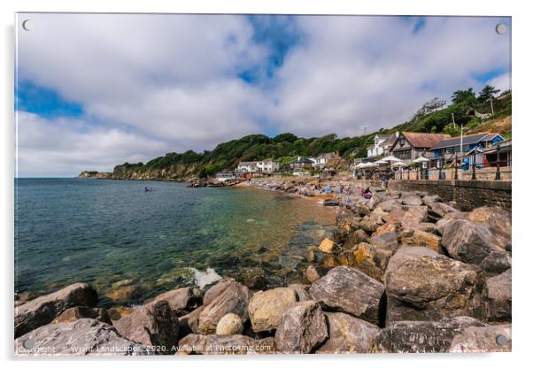 Summer At Steephill Cove Acrylic by Wight Landscapes