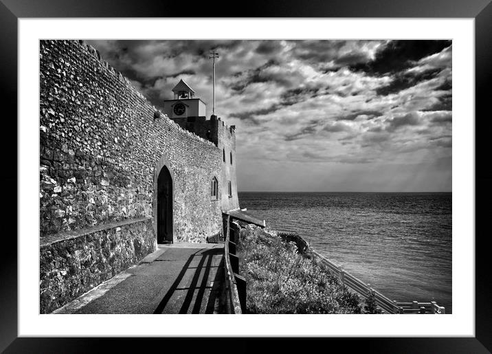 Clock Tower at Jacobs Ladder,Sidmouth              Framed Mounted Print by Darren Galpin