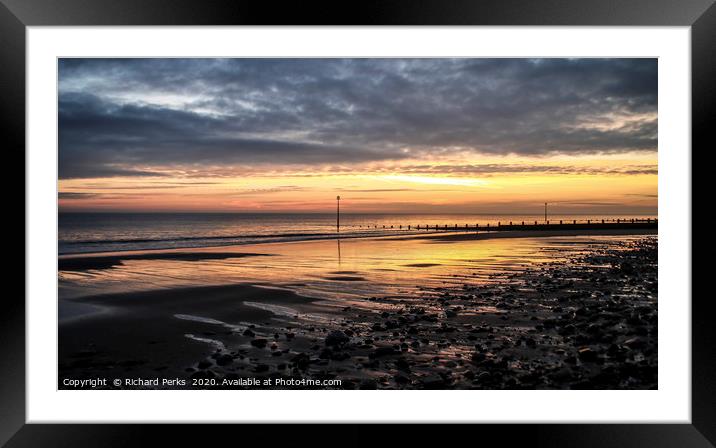 Beach Reflections Framed Mounted Print by Richard Perks
