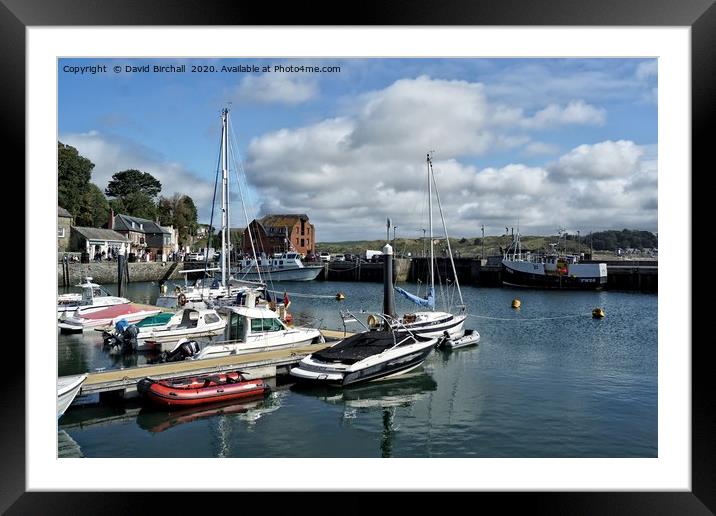 Padstow Marina, Cornwall Framed Mounted Print by David Birchall