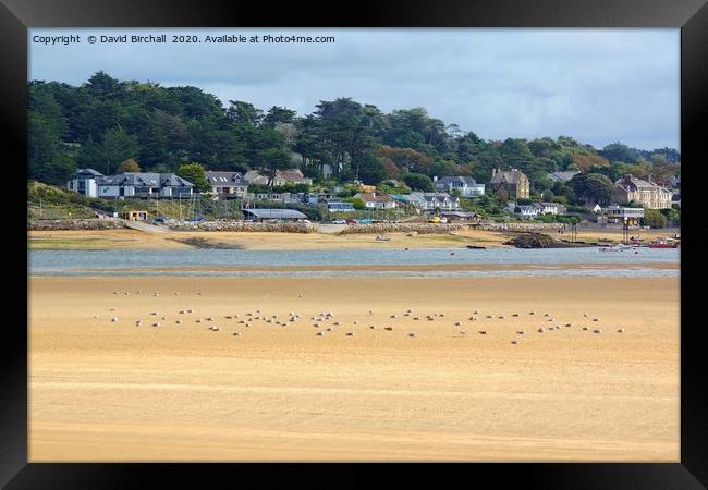 The view from Padstow to Rock in Cornwall Framed Print by David Birchall