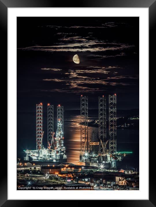 Dundee Oil Rigs Framed Mounted Print by Craig Doogan