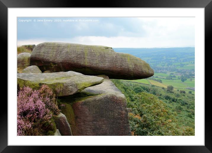 The Overhang in Derbyshire Framed Mounted Print by Jane Emery