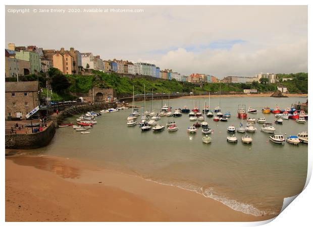 Tenby Harbour Tides In Print by Jane Emery