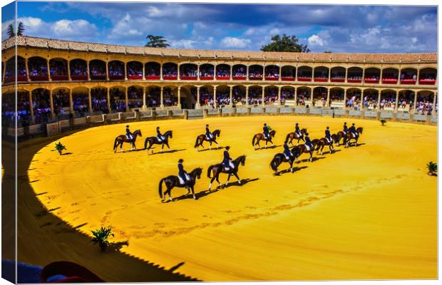 Ronda, Spain : Horse show during Feria season in A Canvas Print by Arpan Bhatia