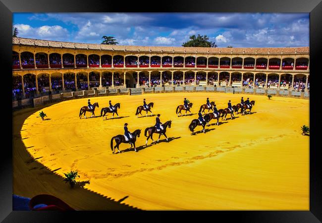 Ronda, Spain : Horse show during Feria season in A Framed Print by Arpan Bhatia
