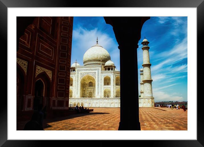 Agra, India -  A unique perspective wide angle sho Framed Mounted Print by Arpan Bhatia