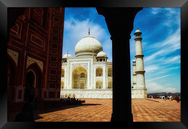 Agra, India -  A unique perspective wide angle sho Framed Print by Arpan Bhatia
