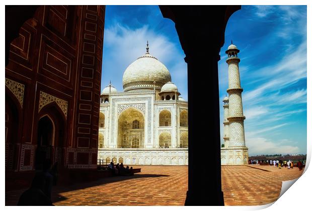 Agra, India -  A unique perspective wide angle sho Print by Arpan Bhatia