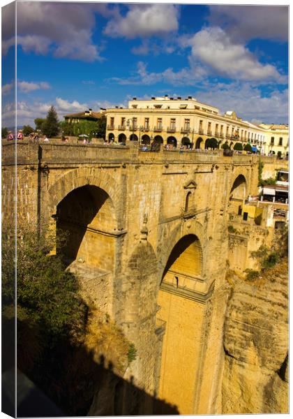 Ronda, Spain - The Puente Nuevo is the newest and  Canvas Print by Arpan Bhatia
