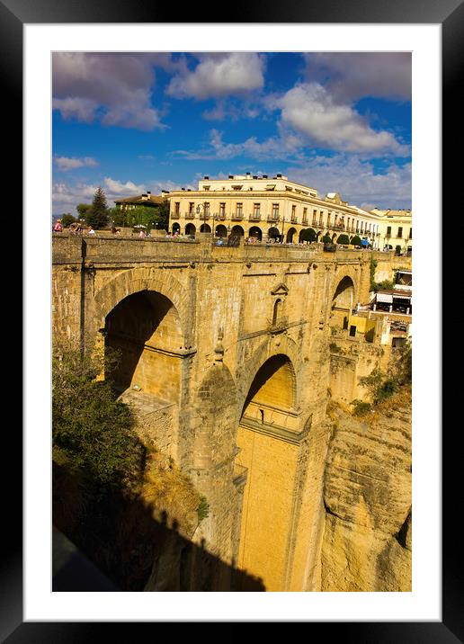 Ronda, Spain - The Puente Nuevo is the newest and  Framed Mounted Print by Arpan Bhatia