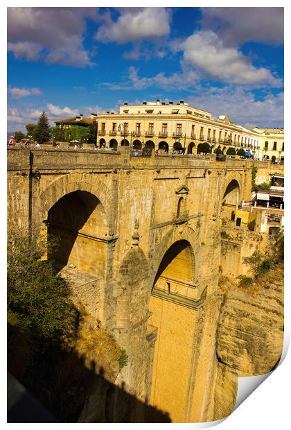 Ronda, Spain - The Puente Nuevo is the newest and  Print by Arpan Bhatia