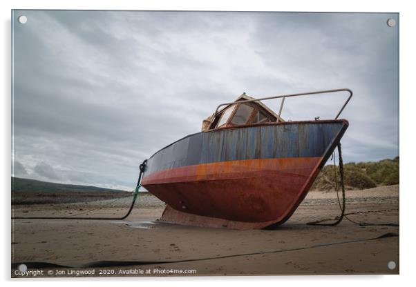 Barmouth Beach Acrylic by Jon Lingwood