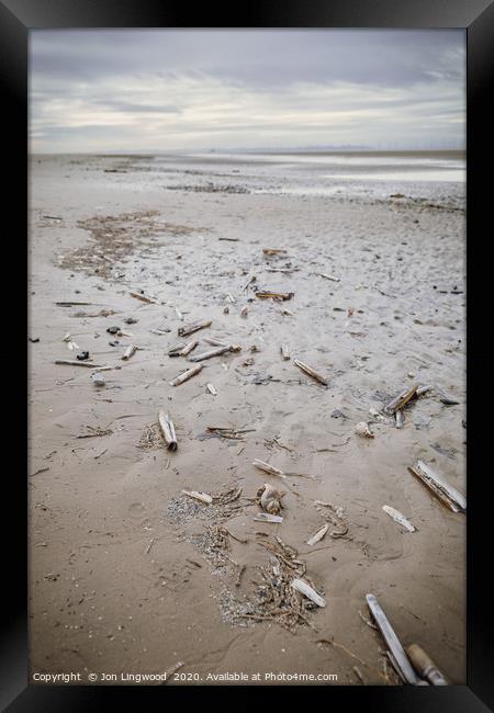Formby Point Beach Framed Print by Jon Lingwood