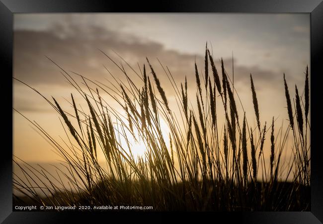 Sunset Formby Beach Framed Print by Jon Lingwood