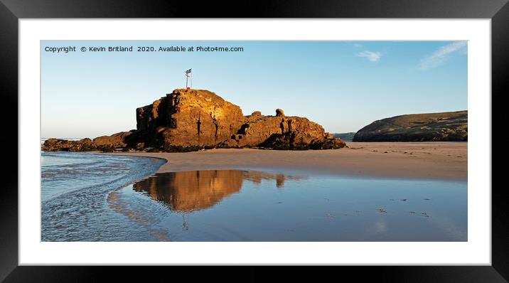 perranporth panorama Framed Mounted Print by Kevin Britland