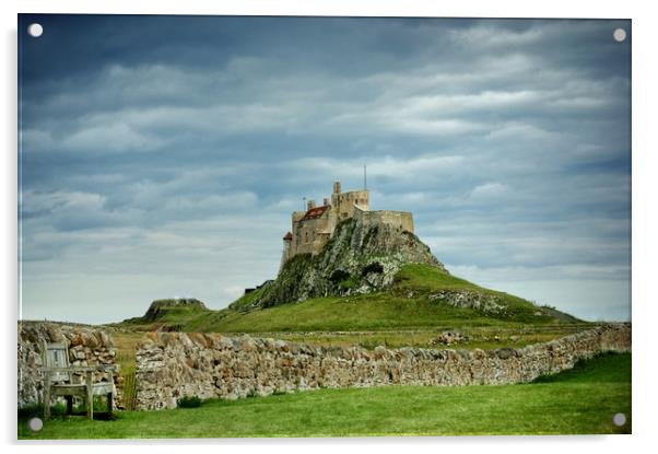 Lindisfarne castle  Acrylic by Rachael Hood