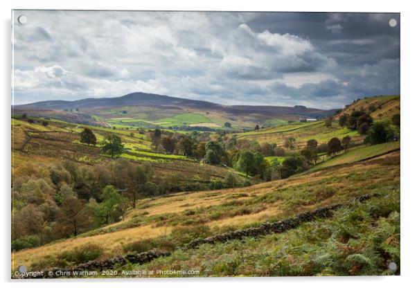Peak District Moors - view towards the Roaches Acrylic by Chris Warham