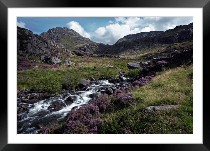 Ogwen Valley View Framed Mounted Print by Malcolm Lander