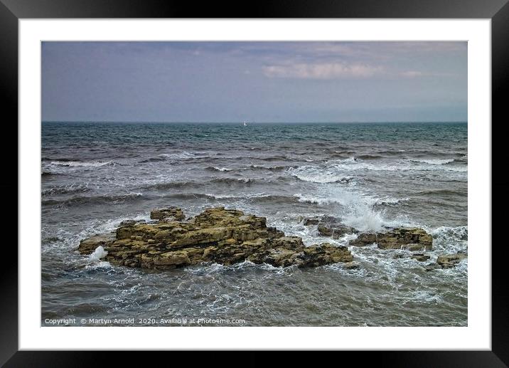 Battling the North Sea Framed Mounted Print by Martyn Arnold