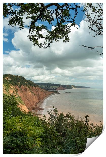 Looking out to Sidmouth Print by Images of Devon